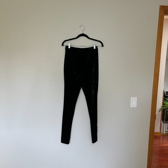 Wild Pearl   Black Velvet Pants  size M - Picture 3 of 7